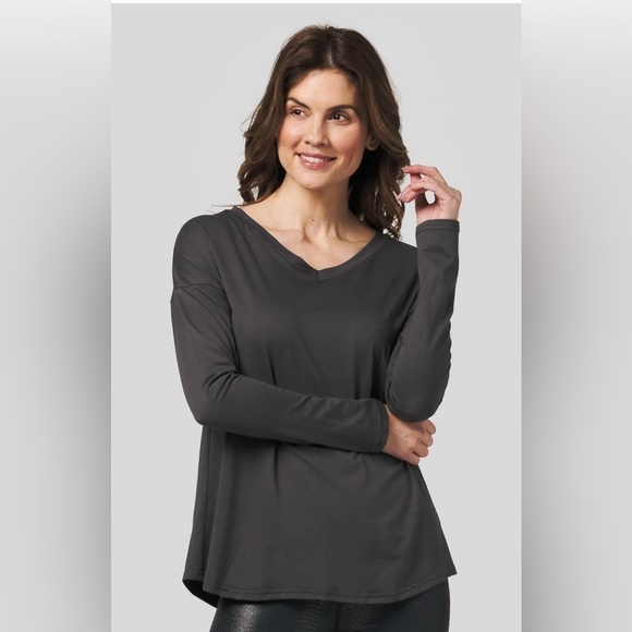 Soft Surroundings Iris Long Sleeve Tee | Size Large | Casual Layer - Picture 1 of 7